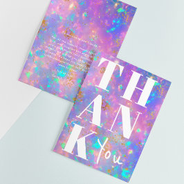 Stilvolle Opal Stone Einfache Minimalistische fett Dankeskarte