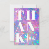 Stilvolle Opal Stone Einfache Minimalistische fett Dankeskarte (Vorderseite)