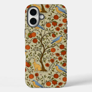 Stilvolle orange Äpfel auf braunen Bäumen Design iPhone 16 Plus Hülle