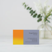 Stilvolle Orange Cool Gray Simple Business Card Visitenkarte (Stehend Vorderseite)