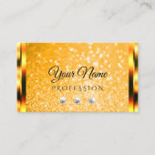 Stilvolle Orange Glitzer Luminous Stars und Diamon Visitenkarte (Vorderseite)