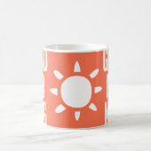 Stilvolle Orange Good Morning Sun Tee Tasse (Mittel)
