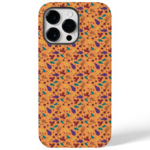 Stilvolle Orange Leaf Pattern iPhone Case