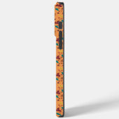 Stilvolle Orange Leaf Pattern iPhone Case (Rückseite / Links)