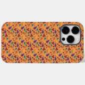 Stilvolle Orange Leaf Pattern iPhone Case (Rückseite (Horizontal))