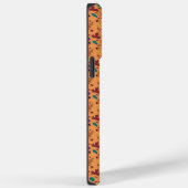 Stilvolle Orange Leaf Pattern iPhone Case (Rückseite / Rechts)