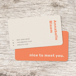 Stilvolle Orange Minimal Moderne Moderne Trendy Visitenkarte