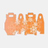 Stilvolle Orange Snowflakes Modernes Weihnachtsmus Geschenkschachtel (Ungefaltet)