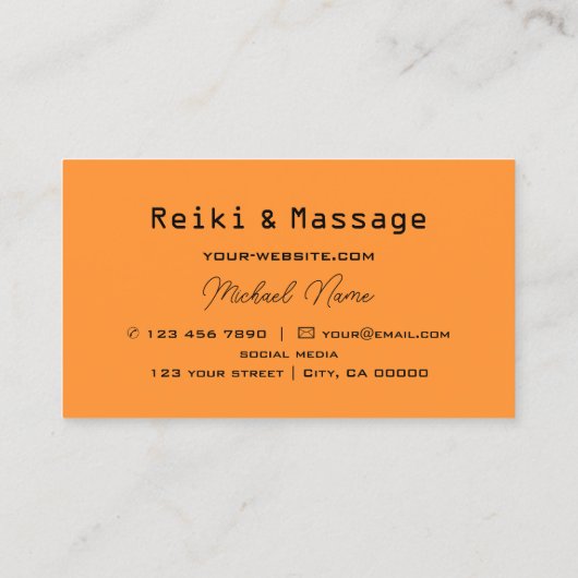 Stilvolle Orange und Black Chessboard Beruflich Visitenkarte (Rückseite)