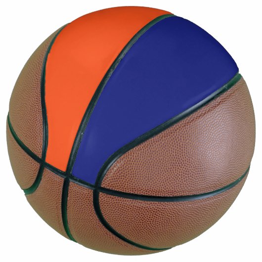 Stilvolle Orange und Navy Blue Custom Sports Basketball (angewinkelt)