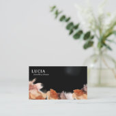 Stilvolle Orange WaterColor Schwarze Visitenkarte (Stehend Vorderseite)