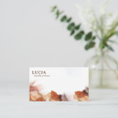 Stilvolle Orange WaterColor Tinte Visitenkarte (Stehend Vorderseite)