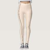Stilvolle Orangy Monochrome Thin Lines Leggings (Vorderseite)