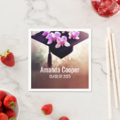 Stilvolle Orchid Abschluss Paper Napkin Serviette (Beispiel)