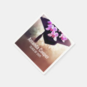 Stilvolle Orchid Abschluss Paper Napkin Serviette (Ecke)