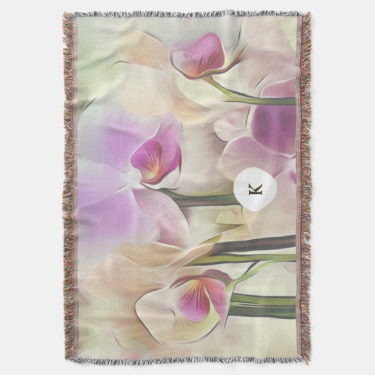 Stilvolle Orchids | Initial hinzufügen Decke (Vorderseite Vertikal)