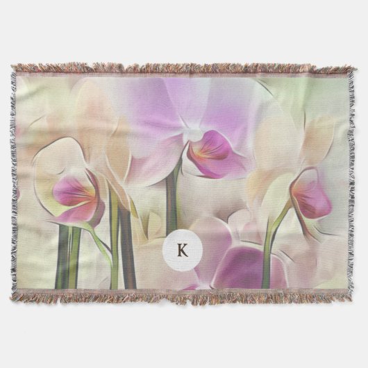 Stilvolle Orchids | Initial hinzufügen Decke (Vorderseite)