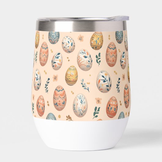 Stilvolle Osterpattern Wine Tumbler (Links)