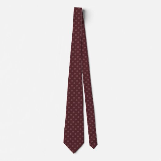 Stilvolle Oxblood Polka-Punkt-Hals-Krawatte Krawatte (Vorderseite)