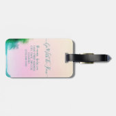 Stilvolle Paddleboarding SUP Pink Blue Seascape Gepäckanhänger (Rückseite horizontal)