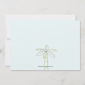 Stilvolle Palm Tree Bridal Dusche Einladung (Rückseite)
