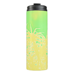 Stilvolle Palmen Abstrakte Art Pastel Tropical Thermosbecher