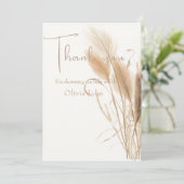 Stilvolle Pampas Grass Baby Dusche Einladung (Stehend Vorderseite)