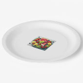 Stilvolle Papierplatte Pappteller (Schrägansicht)