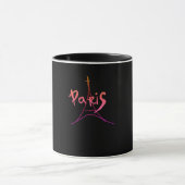Stilvolle Pariser Kaffee Teetasse Becher (Zentrum)