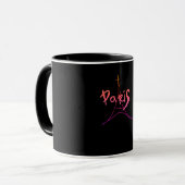 Stilvolle Pariser Kaffee Teetasse Becher (Vorderseite Links)