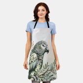 Stilvolle Parrot All-over Print-Schürze Schürze (Getragen)