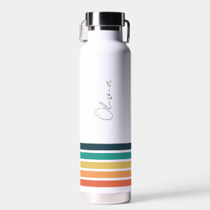 Stilvolle passende Farbstreifen Trinkflasche