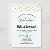 Stilvolle Pastel Blue St Nursing Graduate Einladun Einladung (Vorderseite)