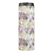 Stilvolle Pastel Dreiecke Diamantquadrate Muster Thermosbecher (Rückseite)