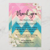 Stilvolle Pastel Floral Small Business Wertschätzu Dankeskarte (Vorne/Hinten)