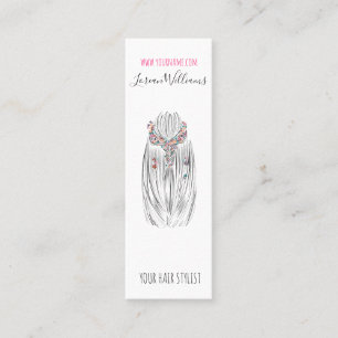 Stilvolle Pastel Hair Stylist Braid Hairstyle Blum Mini Visitenkarte