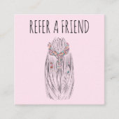 Stilvolle Pastel Hair Stylist Braid Hairstyle Blum Terminkarte (Vorderseite)