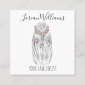 Stilvolle Pastel Hair Stylist Braid Hairstyle Blum Terminkarte (Vorderseite)