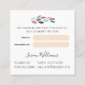 Stilvolle Pastel Leafy Hair Stylist Floral Wreath Terminkarte (Rückseite)