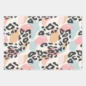 Stilvolle Pastel Leopard Spots Geschenkpapier Set (Vorderseite 3)