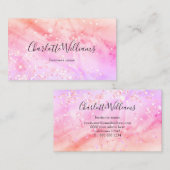 Stilvolle Pastel Marbled Alcohol Ink Eleganter Gli Visitenkarte (Vorne/Hinten)