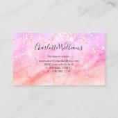 Stilvolle Pastel Marbled Alcohol Ink Eleganter Gli Visitenkarte (Rückseite)