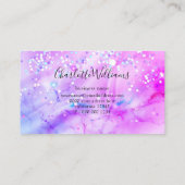 Stilvolle Pastel Marbled Alcohol Ink Eleganter Gli Visitenkarte (Rückseite)