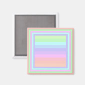 Stilvolle Pastel Power Square Magnet (Vorderseite/Rückseite)