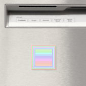 Stilvolle Pastel Power Square Magnet (In Situ (Geschirrspüler))
