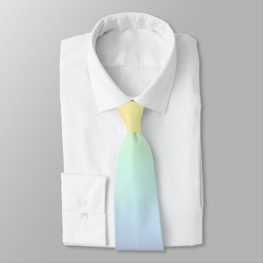 Stilvolle Pastel Rainbow Gradient Wedding Necktie Krawatte (Gebunden)