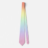 Stilvolle Pastel Rainbow Gradient Wedding Necktie Krawatte (Vorderseite)