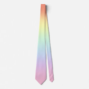 Stilvolle Pastel Rainbow Gradient Wedding Necktie Krawatte