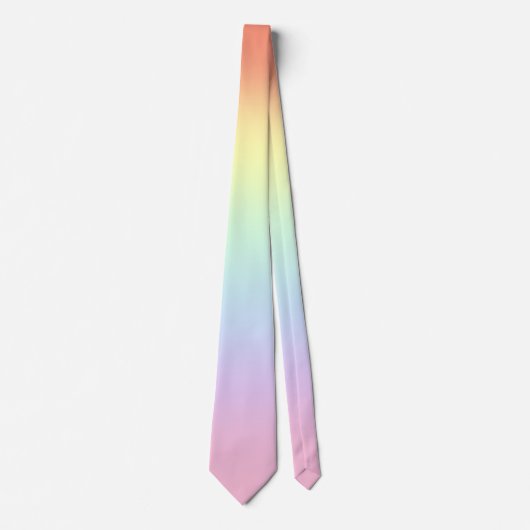Stilvolle Pastel Rainbow Gradient Wedding Necktie Krawatte (Vorderseite)