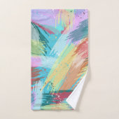 Stilvolle Pastelfarben Abstrakte Kunst Badhandtuch Set (Handtuch)